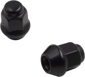 img 1 attached to 🔧 Set of 16 Black 10x1.25 ATV Lug Nuts Bulge Acorn Seat 1.25" Long, 17mm Hex - OEM 250100184 Compatible with 2017 Can Am Maverick, Defender, Commander - Wheel Accessories Parts