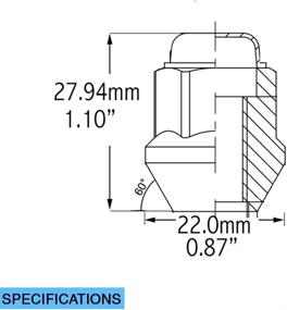 img 3 attached to 🔧 Set of 16 Black 10x1.25 ATV Lug Nuts Bulge Acorn Seat 1.25" Long, 17mm Hex - OEM 250100184 Compatible with 2017 Can Am Maverick, Defender, Commander - Wheel Accessories Parts