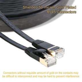 img 3 attached to Jadaol Cat 7 Ethernet Cable 25 ft Shielded (SSTP): High Speed & Durable Patch Cord for Router, Modem, Xbox, PS-Black