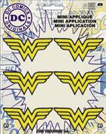 🏻 dc comics patch-wonder woman insignia 2.25"x1" 6/pkg - embrace the iconic wonder woman emblem! logo