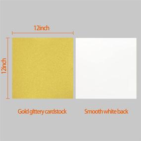 img 3 attached to Gold Glitter Cardstock Scrapbooking Decorations