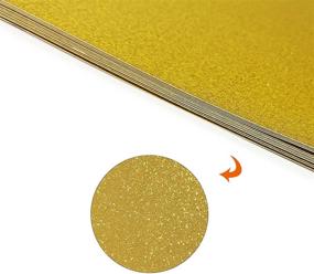 img 2 attached to Gold Glitter Cardstock Scrapbooking Decorations