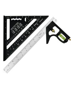 img 4 attached to 🛠️ ROFMAPLE 7-inch Aluminum Alloy Rafter Square and 12-inch Combination Square Ruler Tool Set for Craftsman Woodworking - Improved SEO