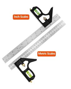 img 2 attached to 🛠️ ROFMAPLE 7-inch Aluminum Alloy Rafter Square and 12-inch Combination Square Ruler Tool Set for Craftsman Woodworking - Improved SEO