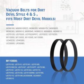 img 1 attached to 🧹 Lanmu Replacement Belts for Dirt Devil Style 4/5 Vacuum Cleaners - 2 Pack