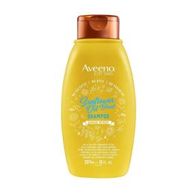 img 4 attached to 🌻 Aveeno Deep Moisturizing Sunflower Oil Blend Shampoo for Dry Damaged Hair - Oat, Dye, Paraben & Sulfate Surfactants Free - 12 Fl Oz