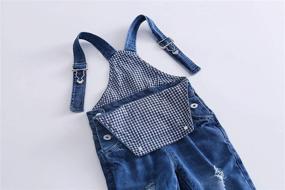 img 2 attached to Kidscool Little Girls Ripped Overall Boys' Clothing ~ Overalls