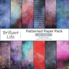 img 4 attached to 📸 YARUMI Scrapbook Paper 6x6, Single-Sided Scrapbook Paper Pad, 24 Sheets Cardstock Paper for Scrapbooking - Brilliant Life - Holiday Patterns - Perfect for Cardmaking, Photo Frames, Backgrounds, and Origami