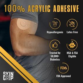 img 3 attached to 🩺 Premium Skin Grip CGM Patches for Freestyle Libre (20-Pack), Long-lasting Waterproof & Sweatproof Tape for 10-14 Days, Ultimate Continuous Glucose Monitor Protection (Tan)