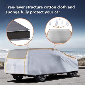 img 1 attached to Protect Your SUV with Sojoy Anti-Hail Damage Car Cover for Ultimate Weather and UV Protection