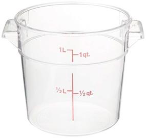 img 3 attached to Cambro 1 Quart Clear Container with Lid