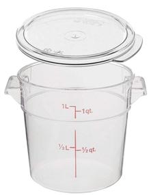 img 4 attached to Cambro 1 Quart Clear Container with Lid