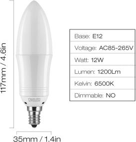 img 3 attached to Yiizon Non-Dimmable Candelabra Incandescent Equivalent