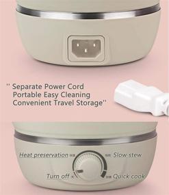 img 2 attached to 🍲 Portable Foldable Electric Hot Pot Cooker - Dual Voltage 100V-240V Mini Kettle Food Grade Silicone Cookware for Boiling Water, Steaming, and Travel