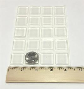 img 3 attached to 🔘 Large Clear Rubber Bumpers - Multipurpose Self-Adhesive Feet for Cutting Boards, Glass Table Tops, Picture Frames - 1 Inch Square Self-Stick Pads - Set of 20