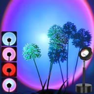 🌈 rainbow sunset projector lamp - gusodor multicolor night light for vlogs, studio party, bedroom décor & photo background illumination логотип