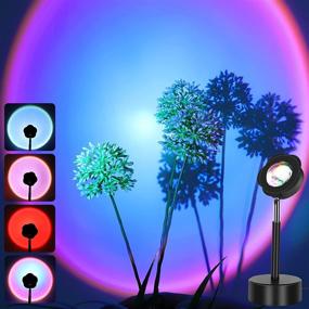 img 4 attached to 🌈 Rainbow Sunset Projector Lamp - GUSODOR Multicolor Night Light for Vlogs, Studio Party, Bedroom Décor & Photo Background Illumination