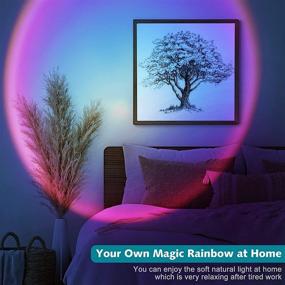 img 3 attached to 🌈 Rainbow Sunset Projector Lamp - GUSODOR Multicolor Night Light for Vlogs, Studio Party, Bedroom Décor & Photo Background Illumination