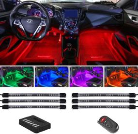 img 4 attached to Discover the Ultimate LEDGlow 6pc Flexible Million Color Multi-Color LED Interior Footwell Underdash Neon Lighting Kit for Cars & Trucks - Immerse in 15 Solid Colors, 10 Unique Patterns, Music Mode - Includes Control Box & Remote for Endless Lighting Possibilities!