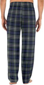 img 2 attached to Chaps Silky Fleece Black Plaid Men's Clothing for Sleep & Lounge