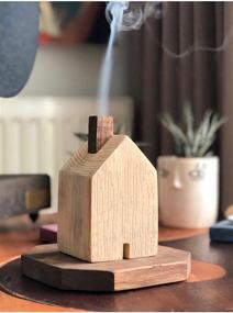 img 1 attached to 🏡 Wooden Incense Cone Holder by Mass Lumber - Relaxation Home Decor for Living Room - Cute Decorative Incense Burner for Home Office - Ash Catcher for Aromatic Incense Cones - Unique Housewarming Gift (Includes One Cone, Not Stick)