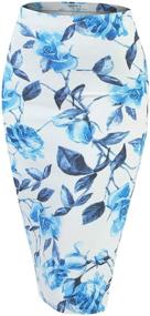 img 4 attached to Doublju X-Large Women's Stretch Pencil Skirt in Clothing and Skirts