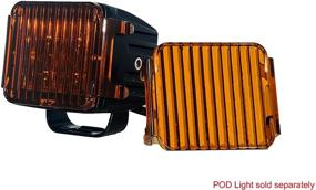 img 4 attached to 🔦 OZ-USA 3" Amber Diffused Flood Lens Cover for POD Cube Lights - Perfect for Fog, Dust, Off Road, Motorcycle, Truck, 4x4, SUV, ATV (1 Pair)