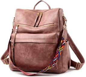 img 3 attached to 👜 Versatile Convertible Leather Handbag: Stylish Women's Backpack, Shoulder Bag, and Wallet Combo in Chic Satchel Style