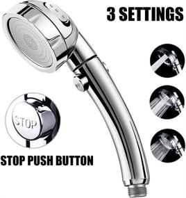 img 2 attached to 💦 TENZEP Premium Electroplated Hand Shower with Hose/Holder/Filter, Water-Saving, 3 Modes, Adjustable Shower Head with ON/OFF Switch