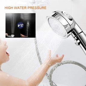 img 3 attached to 💦 TENZEP Premium Electroplated Hand Shower with Hose/Holder/Filter, Water-Saving, 3 Modes, Adjustable Shower Head with ON/OFF Switch