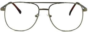 img 1 attached to The Boss - Aviator Bifocal Reading Glasses - Sleek Metal Frame for Stylish Professionals