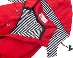 img 2 attached to 🐶 Stylish Premium Dog Raincoats | Ellie Dog Wear Red Zip Up Raincoat with Reflective Buttons, Pockets, Water Resistance, Adjustable Drawstring, Removable Hoodie - Sizes XS to XXL