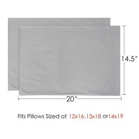 img 3 attached to 🛏️ TILLYOU Cotton Collection Breathable Toddler Pillowcases Set of 2 - Machine Washable & Super Soft, 14x20 - Fits Pillows Sized 12x16, 13x18, or 14x19 - Envelope Closure Travel Pillow Case Cover - Gray