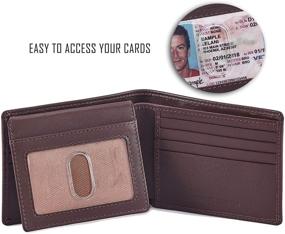 img 3 attached to Stylish COCHOA Blocking Bifold Wallet with Window – A Must-Have for Men's Accessories