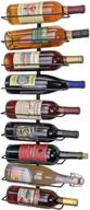 🍷 kitchen organization: southern homewares nine bottle wine display wall rack - simple storage for wine or spirits logo