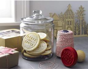 img 2 attached to 🍪 Glass Canister Set for Kitchen Counter + Labels & Marker - Airtight Cookie Jars with Lids - Food Storage Containers for Pantry - Flour, Sugar, Coffee, Cookies - Perfect Christmas Gift.