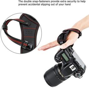 img 1 attached to 📷 JJC DSLR Camera Wrist Hand Strap Grip with Quick Release Tripod Plate for Canon EOS 90D 80D 77D 70D 60D 50D 1D 1Dx 7D 6D 5D Mark IV III II 5Ds 5DsR EOS R RP R5 R6 Rebel T8i T7i T6s T6i T7 T6 SL3 SL2: Secure and Convenient Camera Handling Solution