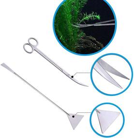 img 2 attached to 🐠 Fistoy Aquarium Scissor Tweezers Spatula Tool - Premium 4 in 1 Stainless Steel Aquascaping Kit for Fish Starter Kits & Aquarium Tanks