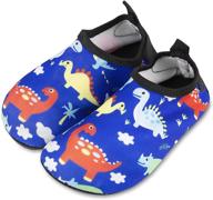 dinosaur-themed barefoot toddler girls' shoes: pwmenlk non slip for maximum safety logo