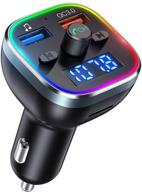 🚗 upgrade your car audio with bluetooth fm transmitter: bt 5.0, qc3.0, led backlit, hands-free calling, 2 usb ports, hi-fi music, u disk/tf card support logo