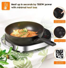 img 3 attached to Cusimax Hot Plate: 1500W LED Infrared Electric Portable Stove – Compact & Versatile Cooktop for Dorms, Offices, Homes, and RVs – Adjustable Temperature with Touch Buttons – Compatible with All Cookware