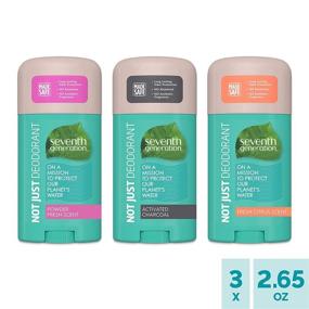 img 3 attached to 🌿 Seventh Generation Aluminum-Free Deodorant Variety Pack - Powder Fresh, Activated Charcoal, Fresh Citrus Collection - 3 Count, 2.65 oz