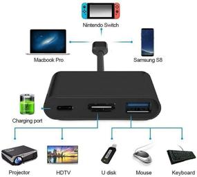 img 3 attached to 🔌 Высококачественный адаптер USB C к HDMI для видео 4K - совместим с MacBook, MacBook Pro/Air, Samsung Galaxy S9/S10/ S20/ S21/Note 9/Note 10/Note 20 (черный)