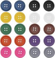 🖌️ raydodo 50 pcs 25mm 1 inch craft buttons - large 4 hole round sewing buttons - mixed spray colored buttons for scrapbooking and diy crafts (each color 5 pcs) logo