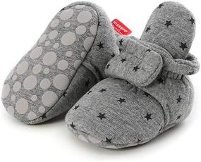 img 4 attached to 👶 Timatego Baby Booties Stay On Socks Non Slip Soft Sole Infant Toddler Winter House Slipper Crib Shoes 0-18 Months