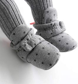 img 3 attached to 👶 Timatego Baby Booties Stay On Socks Non Slip Soft Sole Infant Toddler Winter House Slipper Crib Shoes 0-18 Months