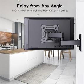 img 2 attached to 📺 Swivel Tilting Articulating TV Wall Mount Bracket for 13-32 Inches LED LCD Flat Curved Screens - Full Motion, Single Stud for Corner Installation, Max VESA 100x100mm by Pipishell