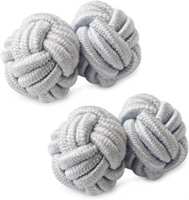 img 2 attached to 🐻 Stylish and Sophisticated: Honey Bear Silk Knot Cufflinks - Elevate Your Formal Attire!