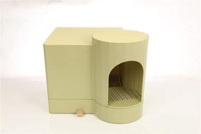 img 3 attached to 🐈 Convenient and Spacious Litter Box Enclosure - Easy Handling, Easy Cleaning, and No More Sand Leakage! Includes Cat Litter Scoop and Motion-Sensor Light (Green)