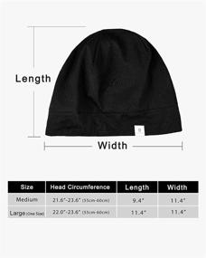img 1 attached to 🎀 YANIBEST Silk Satin Sleep Cap - Adjustable Stay on Hair Bonnet with Silk Lining for Night Sleeping - Slouchy Beanie Hat